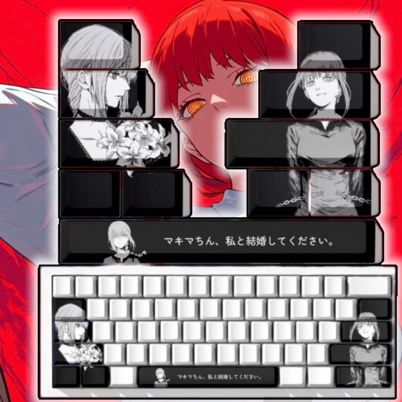 Gaming Accessories Aesthetic - Keycaps a Tema Chainsaw Man Makima