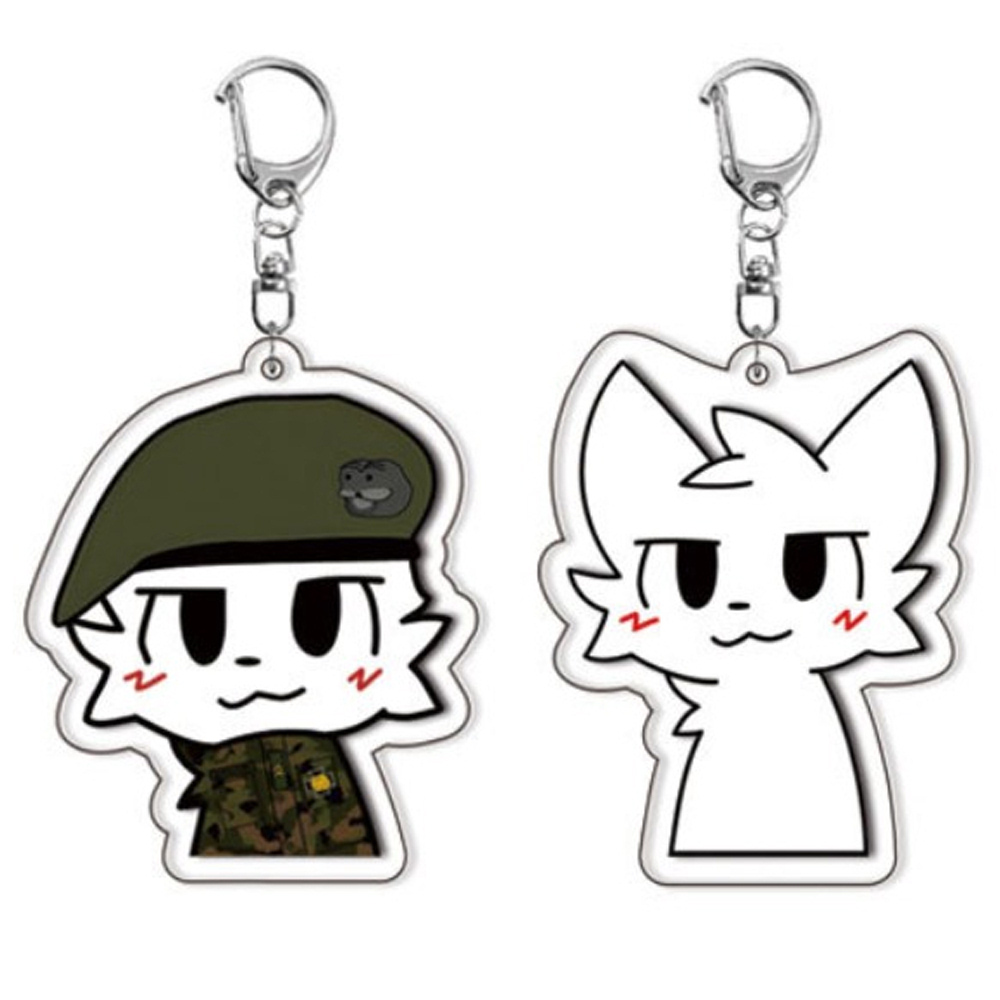 Gaming Accessories Cute - Portachiavi con Gatto Nero e Bianco