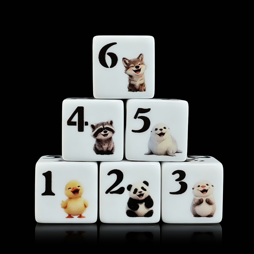 Gaming Accessories Cute - 12 pezzi di dadi D6 in